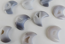 Load image into Gallery viewer, Druzy Agate Crescent Moons