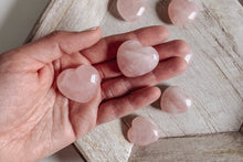 Load image into Gallery viewer, Mini Rose Quartz Hearts
