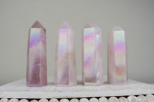 Load image into Gallery viewer, Angel Aura Rose Quartz Towers
